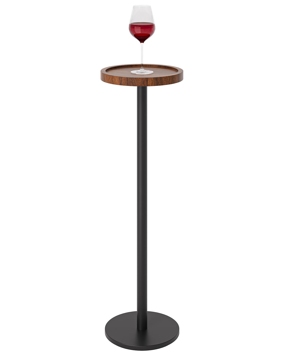 KJGKK Drink Table Small Pedestal Side Table Round Cocktail Table Circle End Table with Metal Base for Small