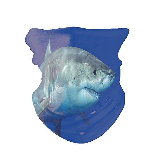Huayuanhurug Shark in Sea Ferocity Awful Seamless Face Bandana - Multi-Functional Full-Coverage Tube