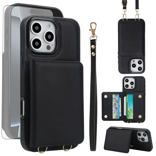 Coque iPhone 16 Pro Max blocage RFID et dragonne bandoulière