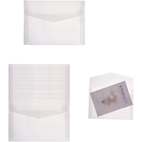 100Pcs Vellum Paper Envelopes for Greeting Cards(5 X 7 In)