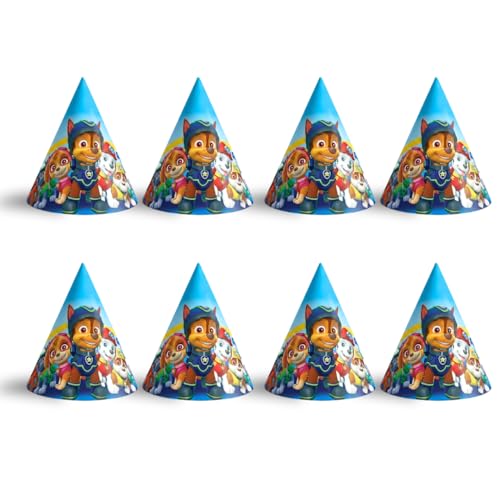Image of Wanna Party Paw Theme Birthday Hats - Cute Paw Print Party Caps for Kids | Animal Paw Theme Birthday Accessories for Boys & Girls Celebration Supplies
