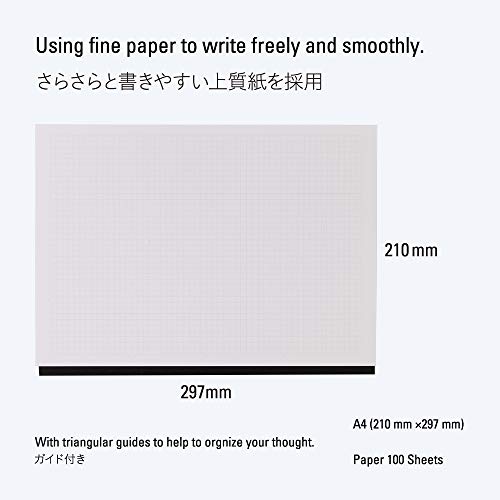 Nitoms S4201 Stalogy A4 Seat Pad, Horizontal, For Planning & Presentation, Black #TOP2