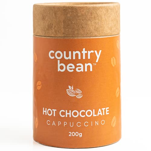 Image of Country Bean Cappuccino Hot Chocolate, 200G, Enjoy Hot Or Cold, Perfect Beverage, Vegetarian