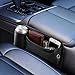 2 Pack Car Seat Gap Filler Organizer, Leather Seat Gap Bag with Cup Holder (3.14 inch) & 4 Hooks, Anti-Slip Flannel Lined Storage Box for Phone, Keys, Wallet, Fit Most Cars