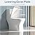 JINGZE Elongated Standard One Piece Toilet for Bathroom Comfort Height with Powerful Flush in White