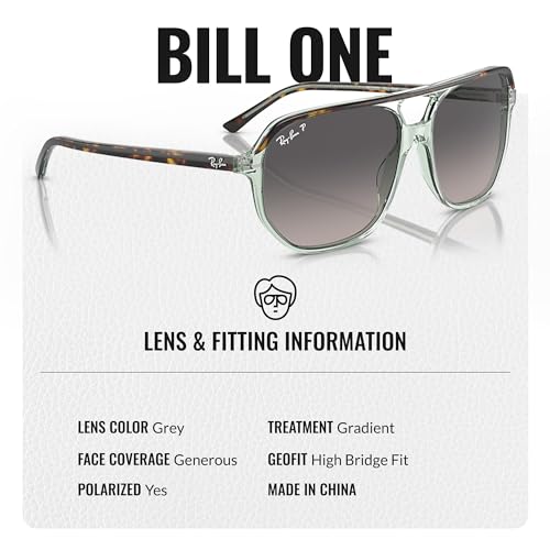 Image of Ray-Ban RB2205 BILL ONE Square-Round Shaped Sunglasses for Men & Women with Official RAYBAN Eyewear Kit