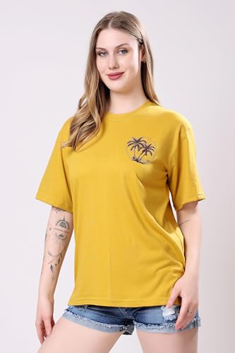 Image of London Hills Women's Cotton Blend Oversized Fit Oversized Tshirt || Oversized Tshirt- Pack of 2