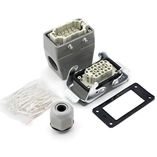 Conector industrial rectangular de 18 núcleos y 16A con conexión a presión H10b-hee -018MF 4