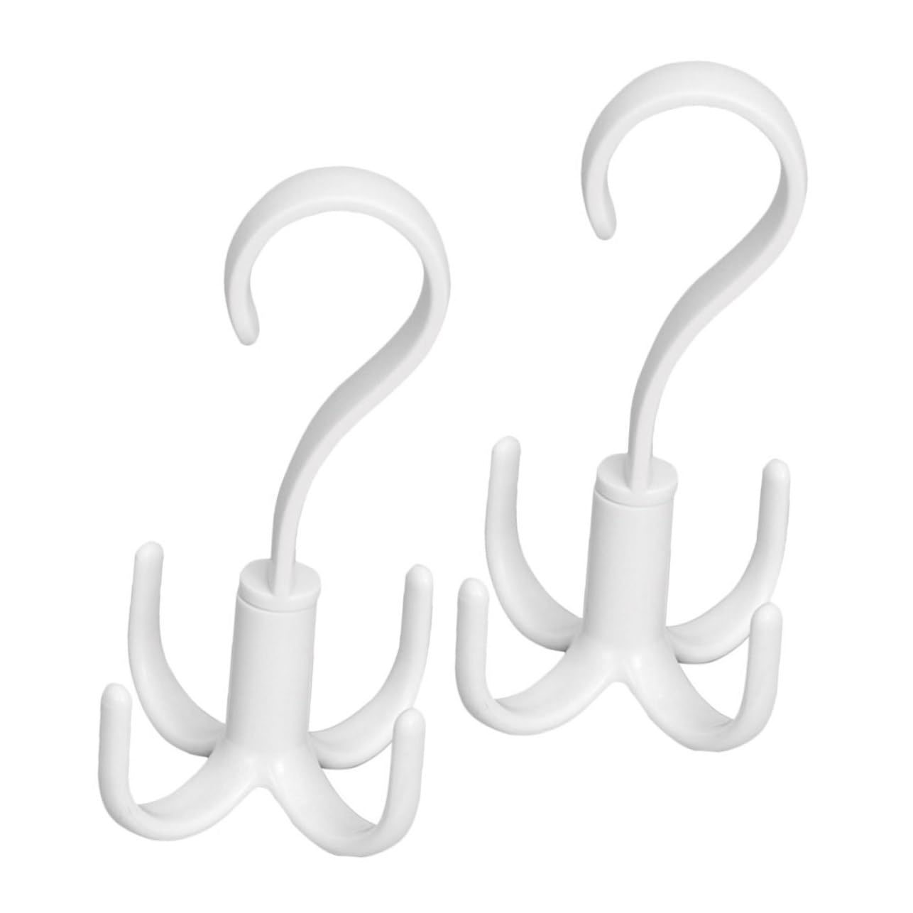 MUCKLILY 3sets Handbag Storage Hook Multi Functional Rotating Tie Hanger Closet Organizer for Scarves Belts Bags Space Saving Wardrobe Storage 2pcs*3