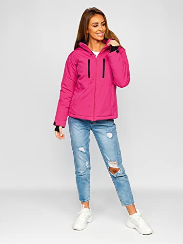 Skijacken für Damen von BOLF – Winterjacke mit Kapuze und Schneefang
