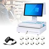 【Caisse enregistreuse haute performance】Ce système de point de vente est équipé d'un processeur Intel Core i5 double cœur, d'un disque SSD de 128 Go et de 8 Go de mémoire DDR3. Il est fourni avec Windows 10, offrant ainsi une amélioration des performances de 50 % et un fonctionnement stable et rapide. Il prend en charge plus de 30 langues et exécute facilement divers logiciels de point de vente (aucun logiciel préinstallé ; un logiciel supplémentaire est requis), pour une expérience d'encaissement fluide.