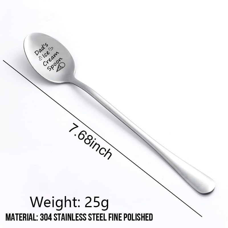 "I Love You Dad" Engraved Spoon - Stainless Steel Gift For Father's Day & Birthdays