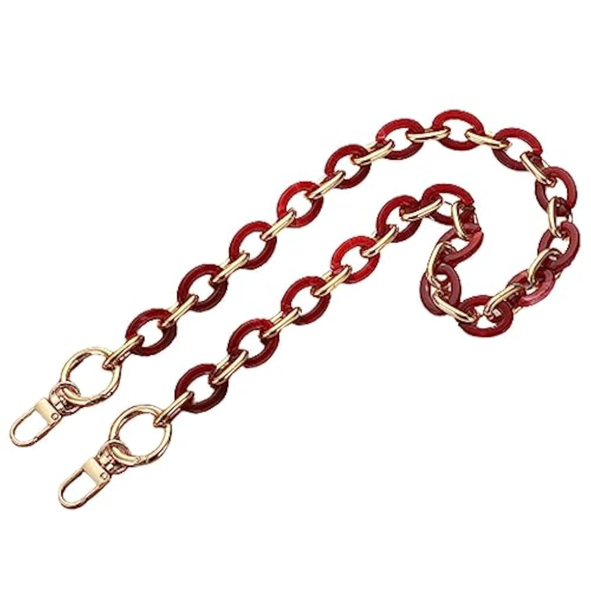Acrylic Alloy Bag Chain Strap, Durable Replacement, Red