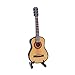 Dselvgvu Wooden Miniature Guitar with Stand and Case Mini Musical Instrument Guitar Replica Collectible Figurines Dollhouse Accessories Model Home Decoration Display Ornament (5.12