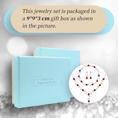 Image of GZWHD Wedding Jewelry Sets for Bride Bridesmaid Women Cubic Zirconia Necklace Earrings Bracelet Set Gift for Mother Friend Wife Daughter Sister Party Prom Jewelry
