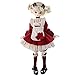 TBBA BJD Set Vestito Rosso da Cameriera, Set di Gonna Calze, Pantaloni, Copricapo Set Completo per 1/6,1/4, 1/3 Kurhn BJD SD Bambole