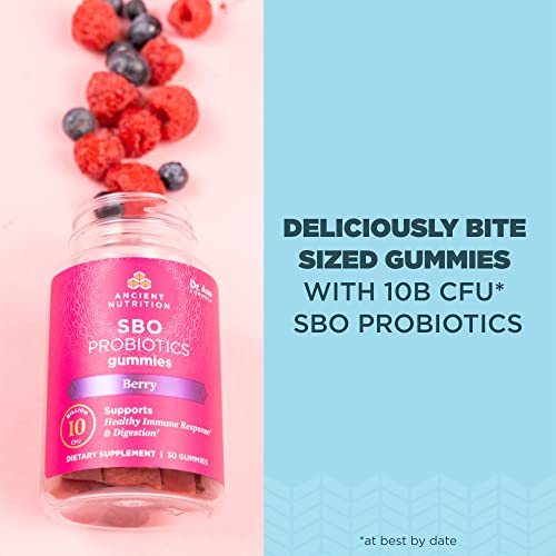Ancient Nutrition SBO Probiotics Gummies 10 Billion CFUs*/Serving, Berry - image 3