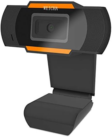 1080P HD Webcam with Microphone, Webcam for Gaming Conferencing, Laptop or Desktop Webcam, USB Computer Camera for Mac, Free-Driver Installation Fast Autofocus Orange