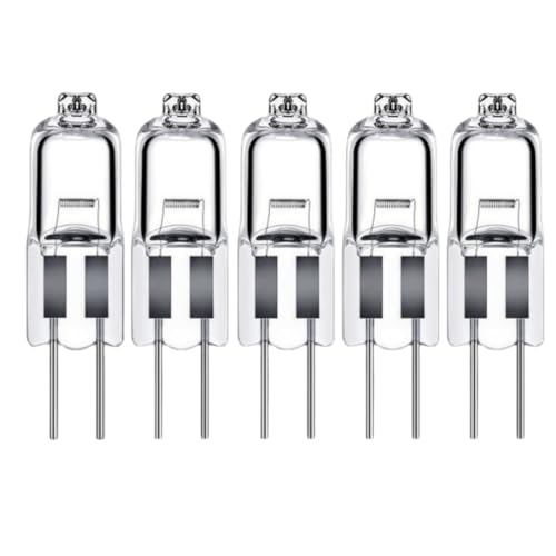 LISOCLU ¡Lámparas halógenas G4 blanco cálido 3000K dimmable 220V luz para campanas, cocinas, sala de estar y dormitorio! 5pcs(50W/220V)