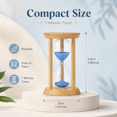 Image of Sand Timer 30 Minute, Sand Clock, Hour Glass Sand Timer Sand Clock Sandtimer Classroom Games Home Kitchen Officesand Clock Timer for Room Hourglass (Blue)