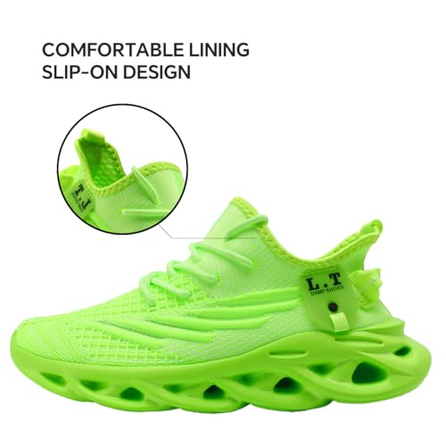 Image of Mens Running Shoes Gym Slip on Sneakers Non Slip Walking Tennis Sports Work Athletic Workout Casual Lightweight Breathable Fashion