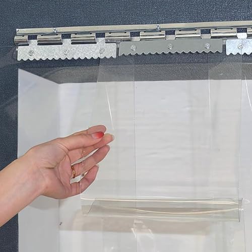 Rideau en PVC transparent imperméable pour isolation de porte d'usine
