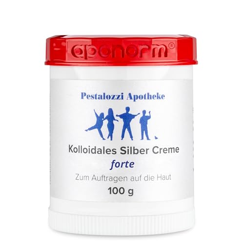 Pestalozzi Apotheke Kolloidales Silber Creme forte aus Apotheken-Herstellung - doppelte Konzentration - hochwertige Qualität - bewährte Rezeptur Silbercreme Pestalozzi-Apotheke (100 g)