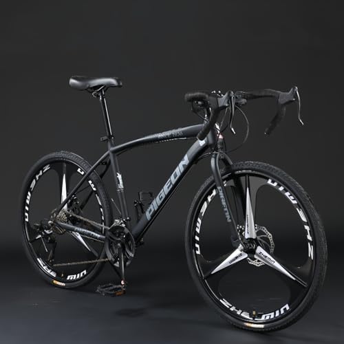 FYDN クロスカントリーバイク マウンテンバイク 21/24/27/30スピード Vブレーキ 700C高炭素鋼フレーム フロントとリアのディスクブレーキ 85%組み立て済み 超高炭素鋼フレーム 超軽量 通勤、学校、中学生、高校生、大人、男の子と女の子に最
