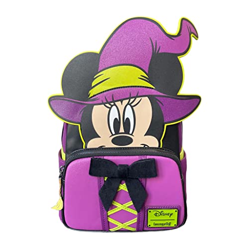 Loungefly Disney Wickedly Cute Witch Minnie Cosplay GITD Mini Mochila - BCT Exclusive