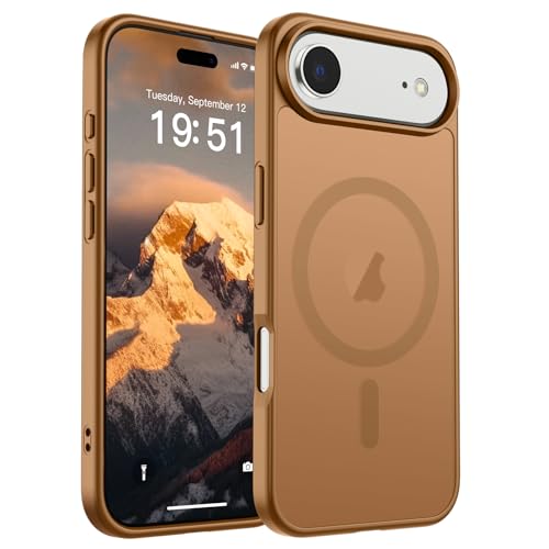 Image of SUPFINE Magnetic for iPhone Air Case (Compatible with MagSafe)(Military Grade Drop Protection) Slim Translucent Matte Shockproof with Anti-Fingerprint Phone Cover for 17 Air,Brown