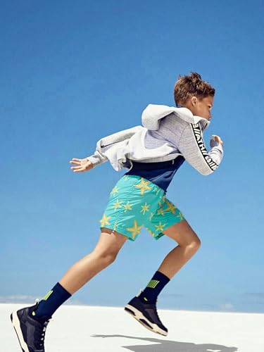 Image of SURF CUZ Boys Swim Trunks with Boxer Brief Liner Toddler Boy Stretch Swimsuit Shorts Quick Dry Swimming Trunks Bathing Suit