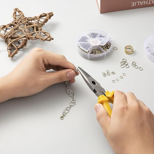 Image of Dhruv Crafts Jewelry Making Kit 1021 Pieces Earring Making Supplies Findings Set with Lobster Clasps Jump Rings Tools DIY Jewellery Repair Craft Accessories Kit