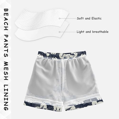 Pigsaly Boys' Swim Board Shorts Flowers Bat Bird Boy's Swim Trunks Kids Swimwear 2T4