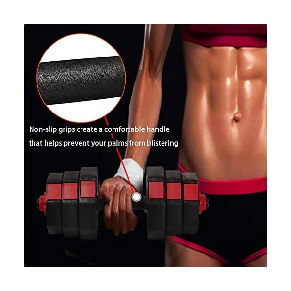 WATMAID-Dumbbells-Weights-Set-Adjustable-Weight-to-44Lbs-Free-Weight-Sets-with-Connecting-Rods-Used-as-Barbell-Set-Gym-Exercise-Home-Training-Fitness-Dumbbell-Set-with-Different-Weights WATMAID Dumbbells Weights Set Adjustable Weight to 44Lbs, Free Weight Sets with Connecting Rods, Used as Barbell Set Gym Exercise Home Training, Fitness Dumbbell Set with Different Weights