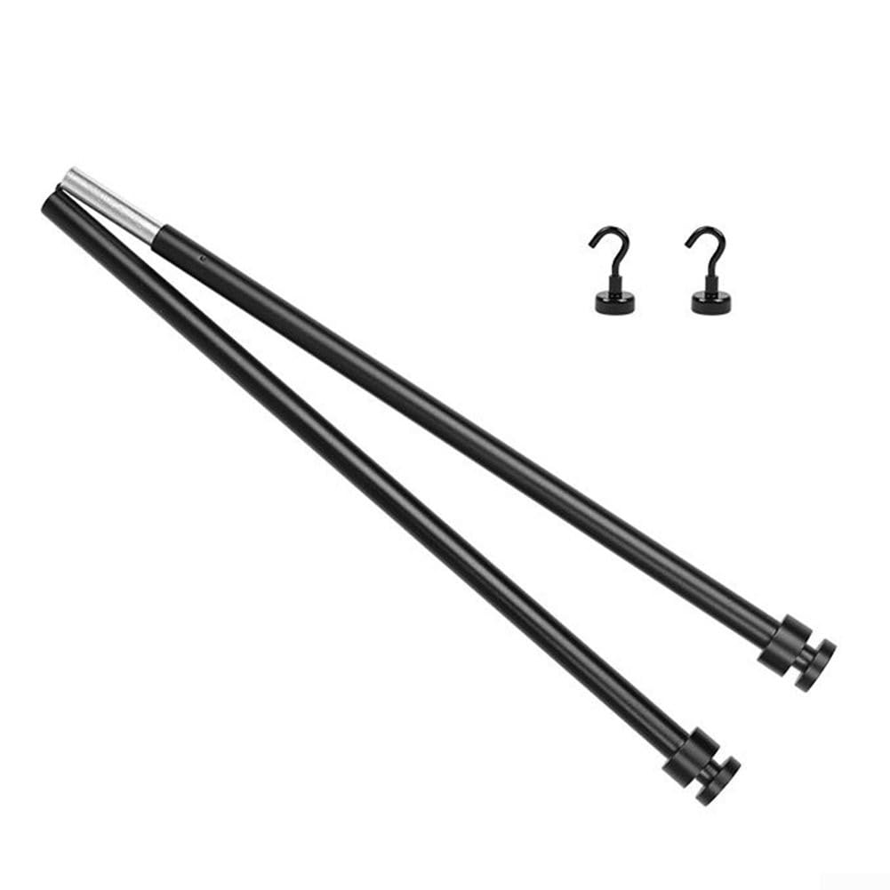 Magnetische Gardinenstange, zum Aufhängen mit Haken, multifunktional, Metall, vielseitig verwendbar, Edelstahl, Stangenhalter aus Stahl für Campingtisch, Türen, Kühlschrank zu Hause