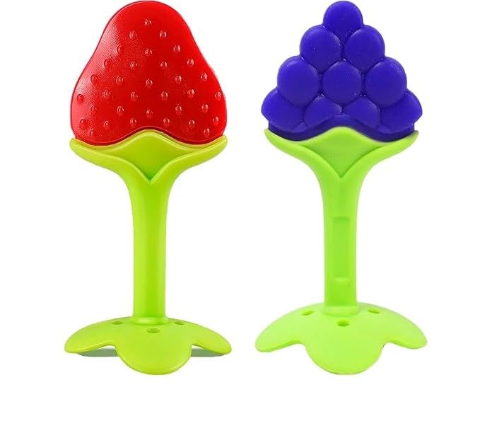 BabyGo Silicone Nipple-Shaped Baby Teether Set | BPA-Free Organic Gum Soother for Newborns & Infants | Gentle Oral Comfort & Teething Relief Toy, Safe for Chewing (Pack of 2, Multicolor)