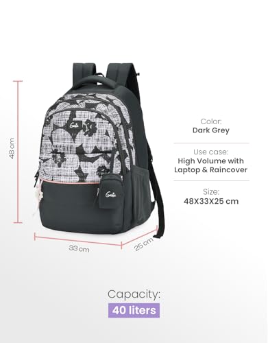Image of Genie 19 inch Laptop Backpack for Women & Girls | Spacious Office, College & Travel Bag | Water Resistant, Multi-Compartment with Padded Laptop Sleeve
