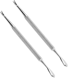FOMIYES Dead Skin Fork 2pcs Dead Skin Cuticle Pusher Cuticle Remover Nail Tool dead skin fork Manicure tools Exfoliating