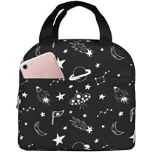 Space Flying Saucer for Thermal Food Tote Thickened - Insulated Lunch Box Bag for Meal Prep, Leakproof Large Capacity for Office School College