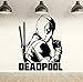 Deadpool Stickers murali Camera dei ragazzi Decorazione della casa Personaggio del film Adesivi murali in vinile Soggiorno TV Sfondo Decorazione murale 52 * 42 cm