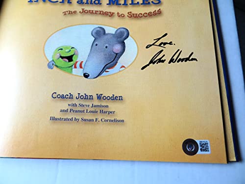 john wooden signed autographed children39s book inch and miles ucla beckett coa