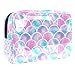 Blu Sirena Pesce Bilancia Da Bagno Borsa Da Viaggio Impermeabile Borsa Da Viaggio In PVC Borsa Da Bagno, Multicolor08, 18.5x7.5x13cm/7.3x3x5.1in, Borsa da toilette