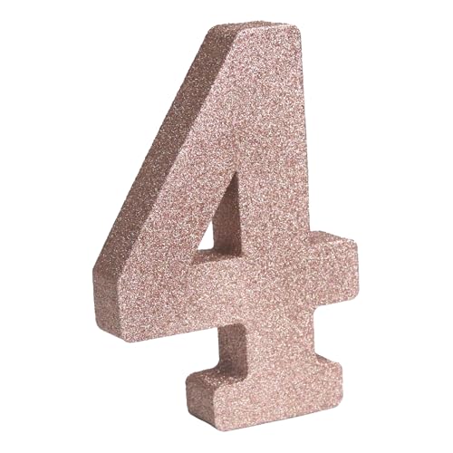 Numéro de table 0 paillettes or rose pour immortaliser vos décors d'anniversaire