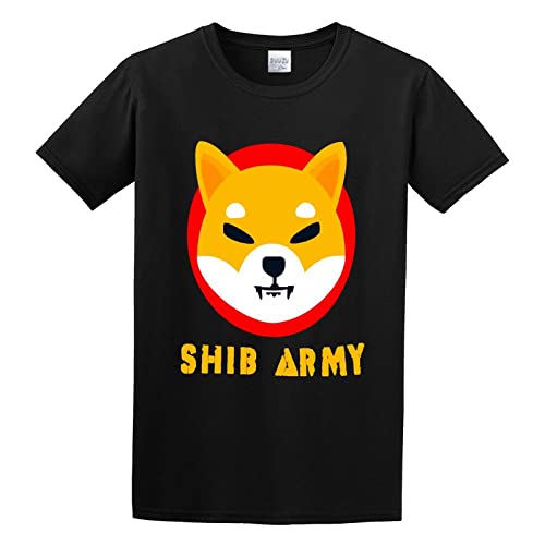 KAZHILAN Shib Army Unisex 100% Cotton Short-Sleeve T-Shirts Black XL