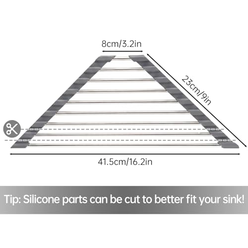 Escurridor de platos triangular de esquina Tomorotec para fregaderos pequeños 5