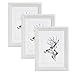 Produktbild WOLTU 3er Set 21x29,7cm Din A4 Bilderrahmen Artos Stil Holz Rahmen Fotogalerie Glasscheibe, Weiß
