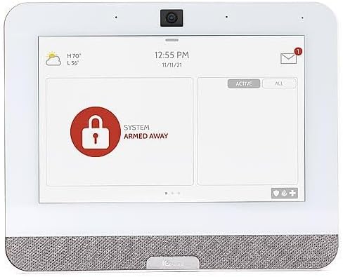 Qolsys IQP4003 IQ Panel 4 Security/Home Automation Control Panel (Verizon), PowerG + 345MHz, 7" All-in-One Touchscreen, White
