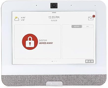 Qolsys IQP4003 IQ Panel 4 Security/Home Automation Control Panel Verizon, PowerG + 345MHz, 7" All-in-One Touchscreen, White