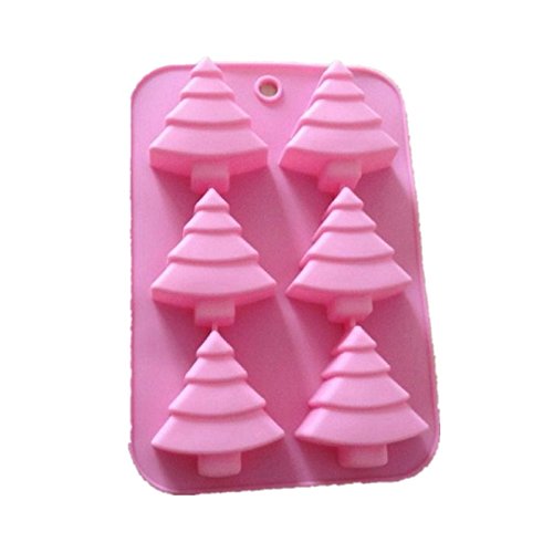 Allforhome 6 Christmas Tree Silicone Soap Molds Pine Muffin Cups Handmade Soap Mold Polymer Clay Molds Jelly Biscuit Craft Art Diy Molds #TOP1