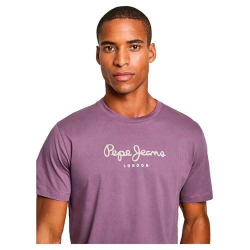 Pepe Jeans Herren Eggo N T-Shirt, Lila, S – Ansicht 3